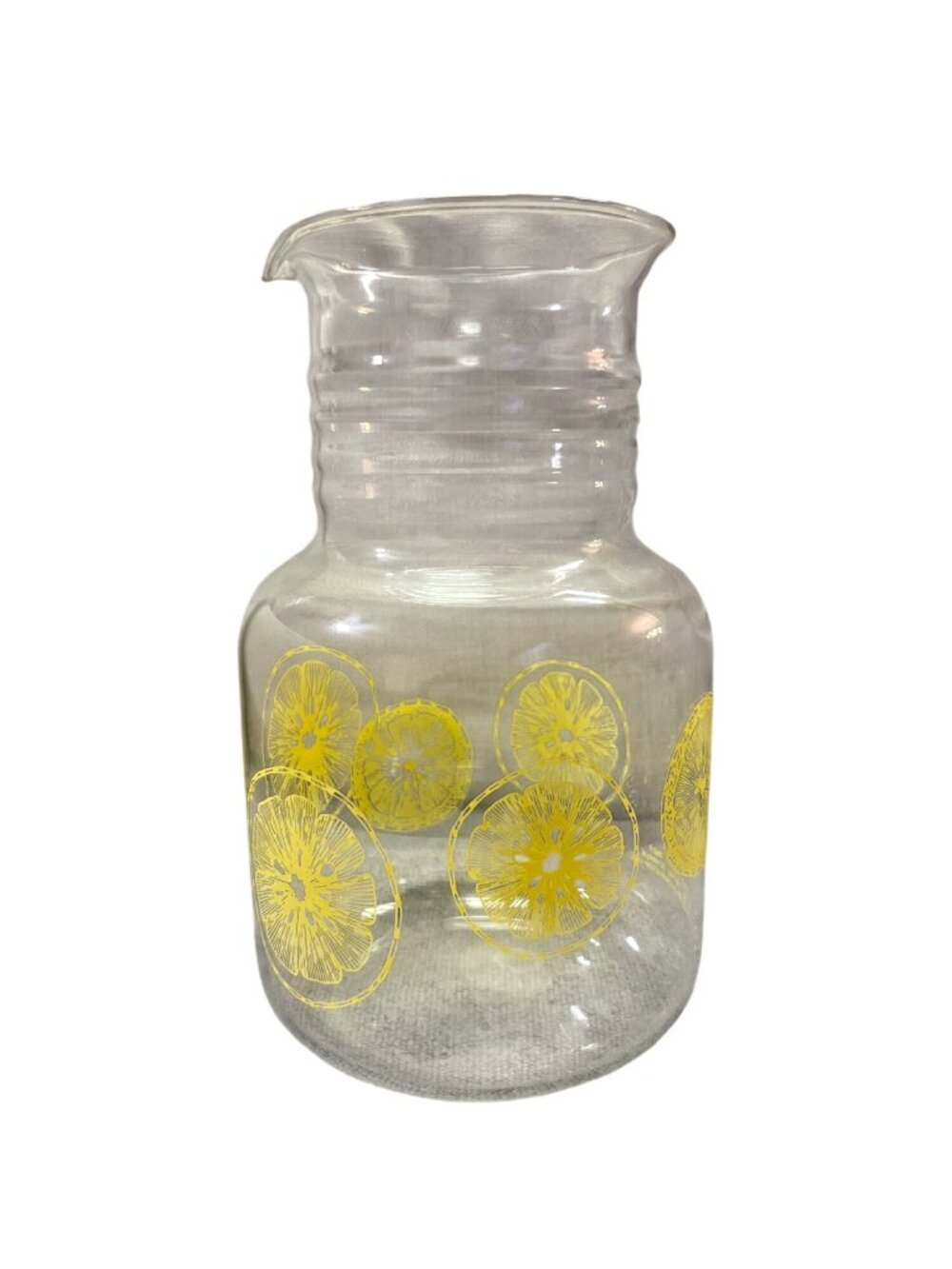 Vintage Pyrex Lemon Glass Pitcher 1.5L 3515 1.5 Qt USA Used No Lid
